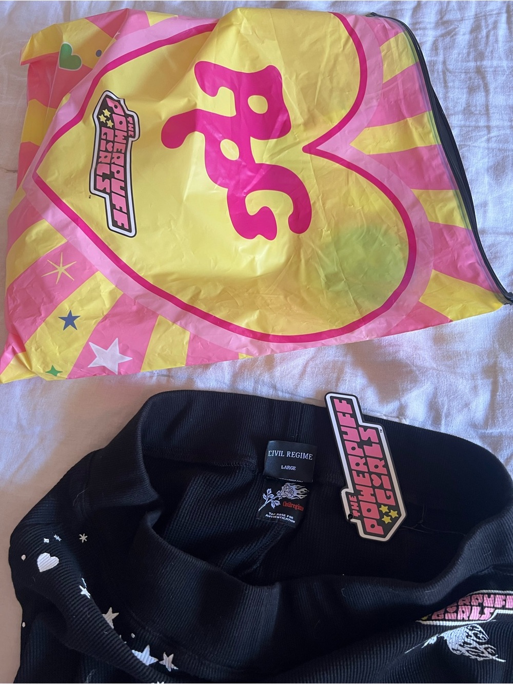 Powerpuff Girls Black waffle knit flared leggings - Picture 3 of 3